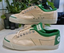 DUNLOP GREEN FLASH OG. SIZE 9 UK TRAINERS. SALMON/WHT/GR 🟪VINTAGE 1970's🟪 (2)