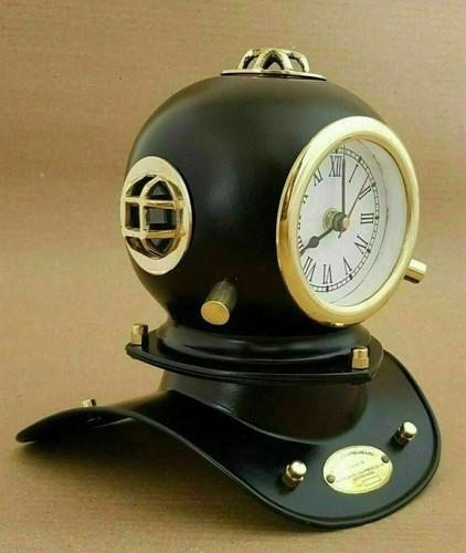 Vintage diving helmet clock - diving,