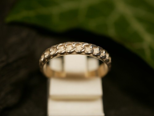 Great silver ring thin curb - thin,