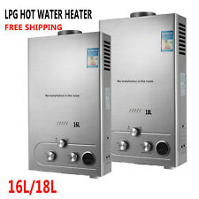 16/18L Gas Hot Water Heater Tankless LPG Propane Instant Shower Boiler
