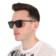 Gucci Polarized Grey Square Men's Sunglasses GG0381SN 007 57 GG0381SN 007 57