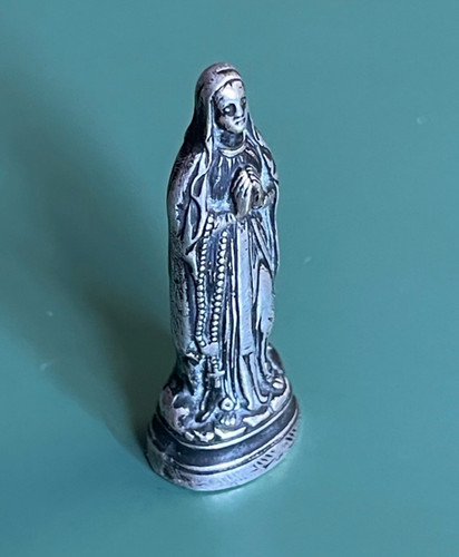 Vintage pewter madonna virgin - pewter,