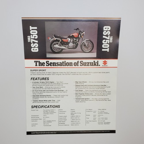 1983 suzuki gs750t - gs750t, dealer