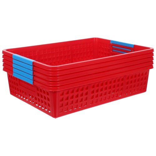 Pcs shelf storage crate - crate, red