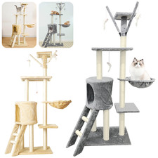 large Cat Tree Activity Centre Climbing Tower Multilevel Scratching Post Kitten