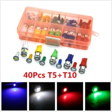 40x T5 Led Dashboard Car Bulbs Speedo Light Bulb 12v Green/Red/Blue/Yellow/White