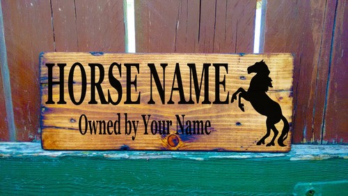 Horse stable door - sign, name
