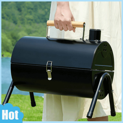 Bbq portable barrel barbecue - portable,
