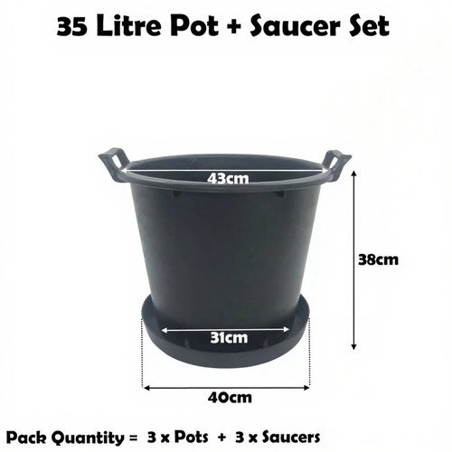 Litre plant pot with - x, 35