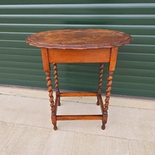 Antique Oak Hall Table Barley