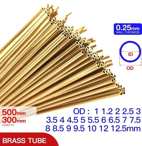 Thin walled brass tube 25mm - walled,