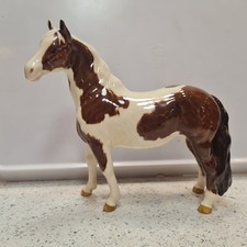 Beswick Model Of A Pinto Pony 1st Version Tail Attached Horse  - Model No.1373
