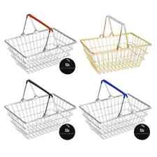 New Kids Pretend Role Play Mini Metal Handcart Shopping Basket Supermarket Cart