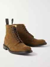 TRICKERS Stow, Repello Suede Brogue Boots, UK:8, EU:42, RRP £585! Snuff, BNWB