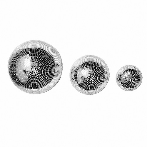 Piece mirror disco - 3-piece,