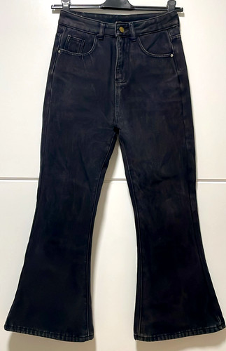 Ladies black thermal jeans - ladies,