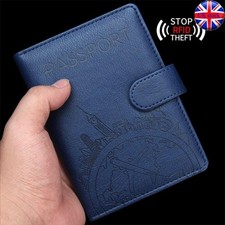 Card Holder Leather Passport Bag Passport Holder Travel Cover Case RFID Wallet