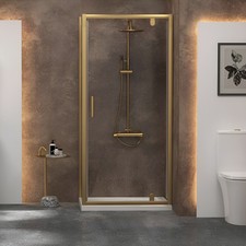 Brushed Brass Pivot Door
