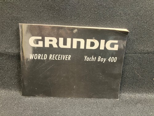 Grundig yacht boy 400 owner - boy, owner's