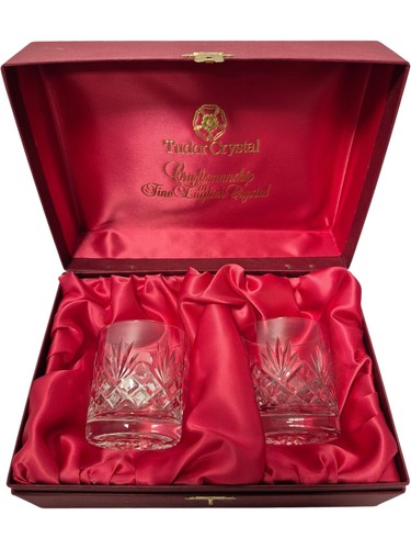 Tudor crystal whiskey - whiskey, glass