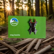 RSPB-Pin Badge  STAG BEETLE