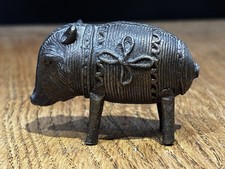 Small Bronzed Figure Of A Pig