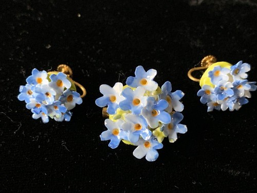 Vintage brooch and earring - , set