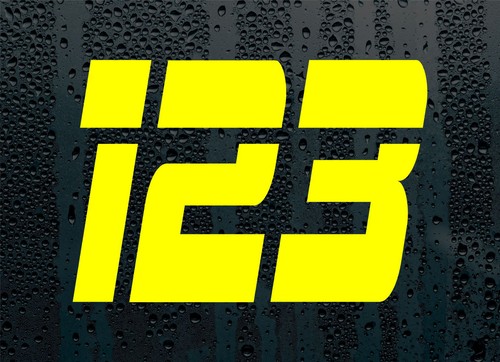 Custom race numbers vinyl - numbers, x3