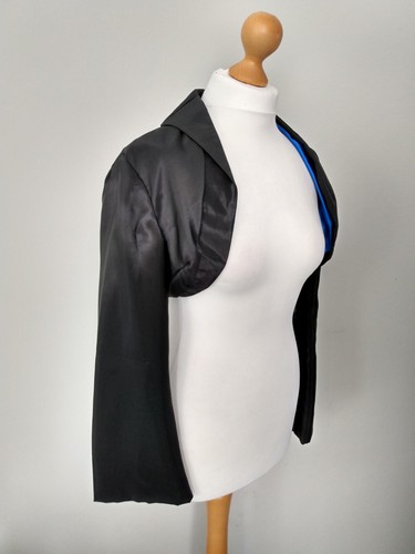 Black taffeta bolero jacket - black,