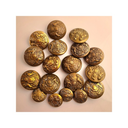 Antique brass buttons - brass,