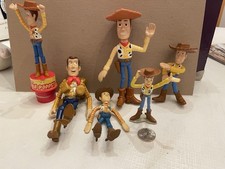 Vtg Set Of 6 Woody Toy Story Figurines