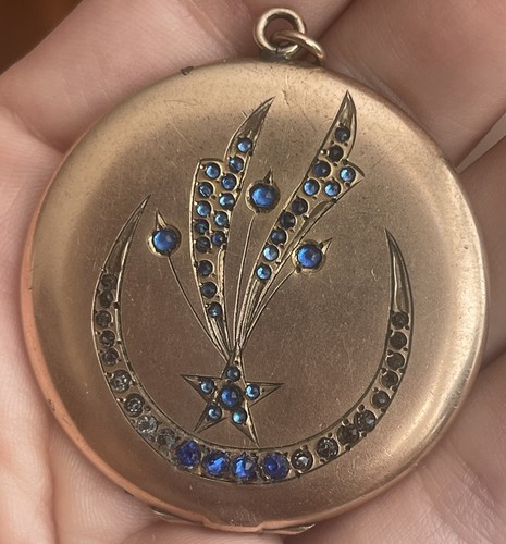 Antique victorian moon - antique, star