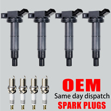 4X Ignition Coil & 4X Iridium Spark Plug OEM For 2002-11 Toyota Camry 2.4L UF333