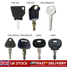 7 KEY PLANT EXCAVATOR EQUIPMENT KEY SET FOR JCB CAT VOLVO 14603 14607 Hitachi