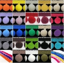 10mm Pom Pom Bobble Fringe