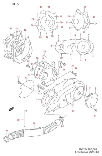 Suzuki genuine clamp an125 - suzuki,