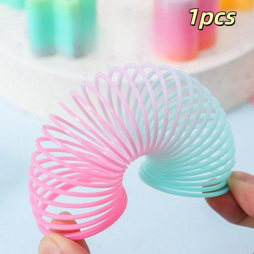 Rainbow plastic spring toy - rainbow,