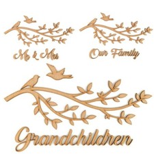 Wooden MDF Family Tree Branch