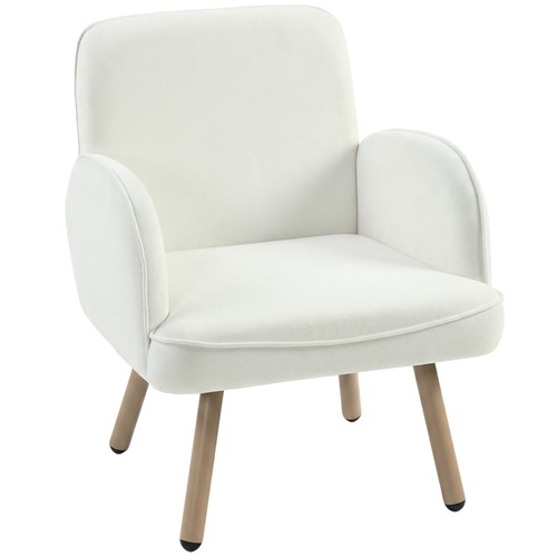 Homcom lounge chair velvet - chair,