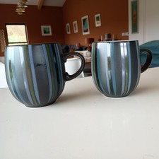 2x 10cm  Denby Jet Stripes