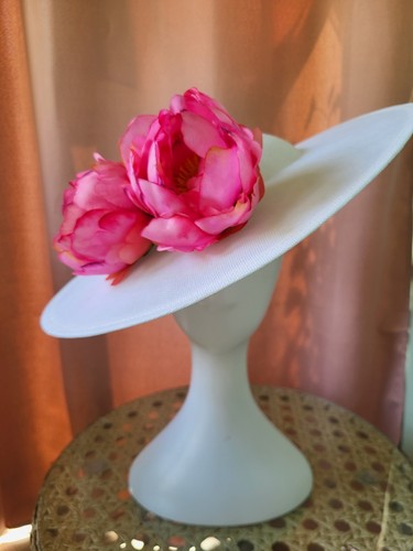 Fascinator white with - white,