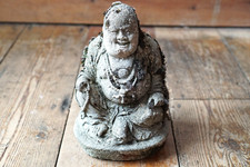 Vintage Stone Concrete Chinese Buddha Garden Ornament