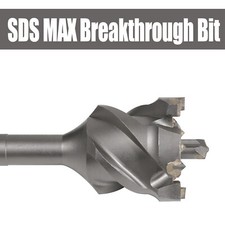 SDS Max Breakthrough Masonry Core Drill Bit 35-80mm x 500mm Hammer Stone Cement