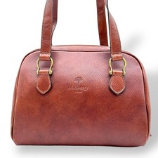 Mulberry Genuine Leather Handbag Brown Vintage Rare Model Good Condition