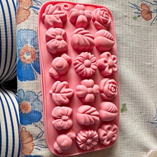 Pink silicone flower - pink,