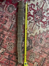 Bullet Belt Brass & Metal - army surplus - 140cm circumference- 1980s 