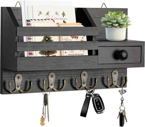 Key holder wall - mount,, wooden