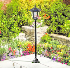 Solar Lantern Lamp Post Light Outdoor Traditional Garden Patio Pathway Stake