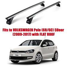 Premium Roof Rack Bars For VW Polo (6R/6C) 5Door (2009-17) Flat Roof AL303/151M