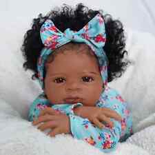 African American Baby Doll Lanny Dark Skin Reborn Baby Finished Newborn Cudlly